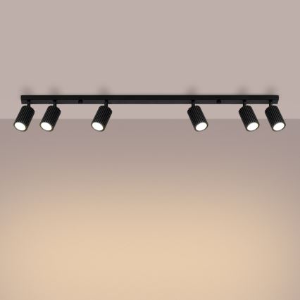 Strahler KARBON 6xGU10/10W/230V schwarz