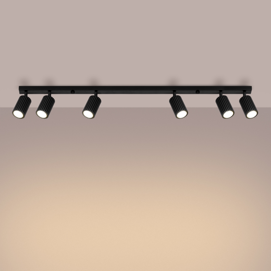 Strahler KARBON 6xGU10/10W/230V schwarz