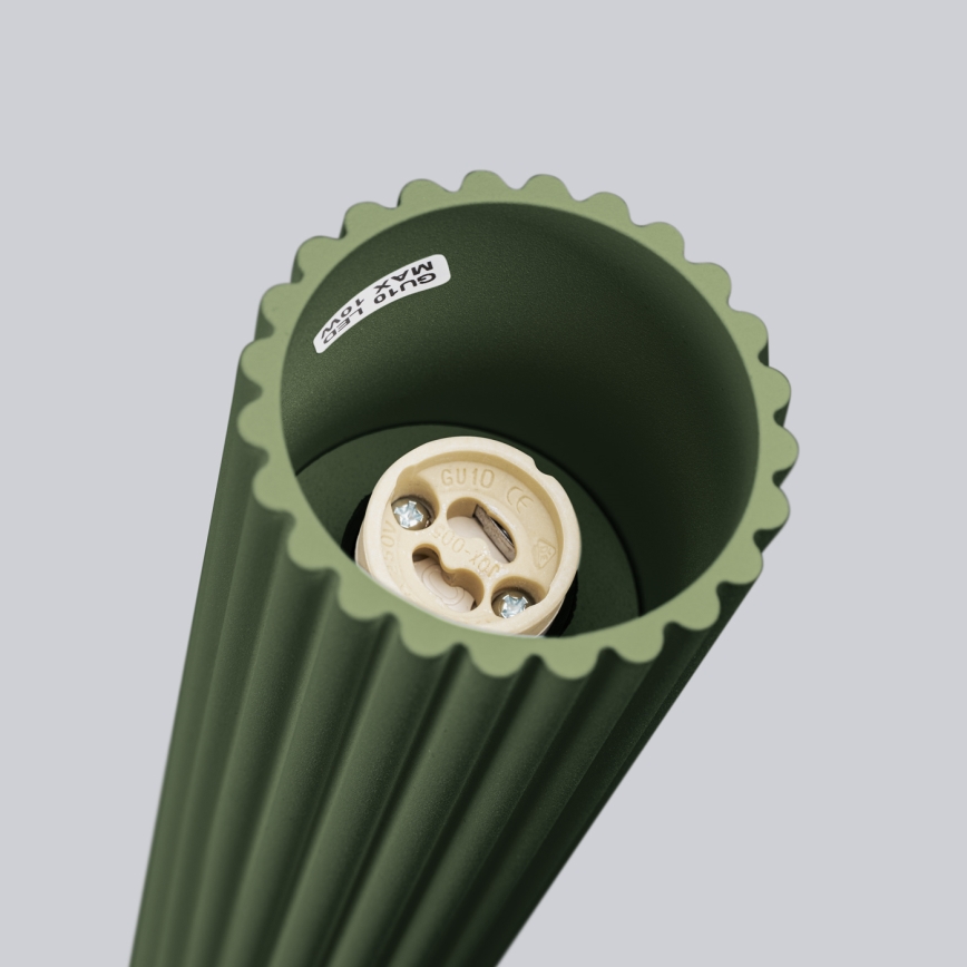 Strahler KARBON 1xGU10/10W/230V 10 cm grün