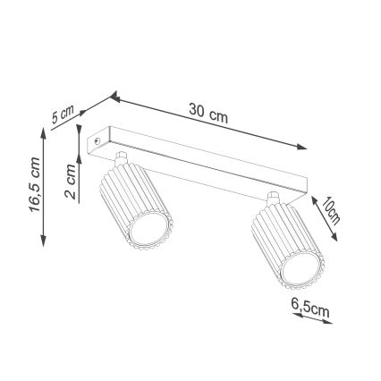 Strahler KARBON 2xGU10/10W/230V grün