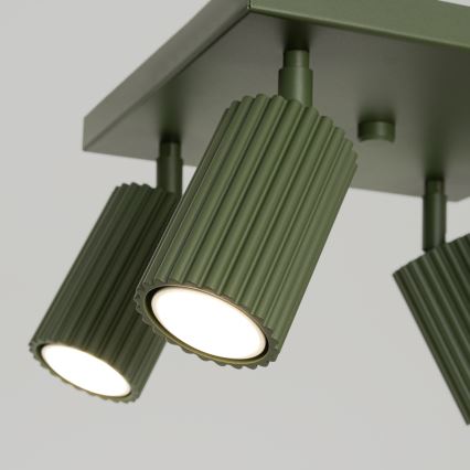 Strahler KARBON 4xGU10/10W/230V grün