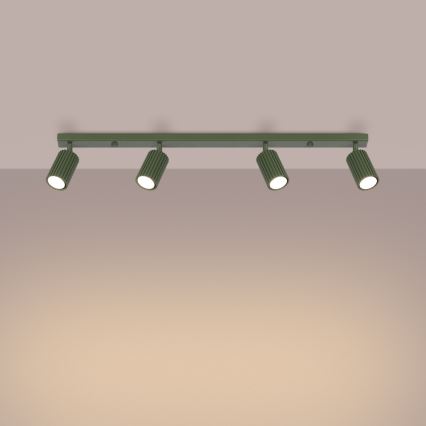 Strahler KARBON 4xGU10/10W/230V grün