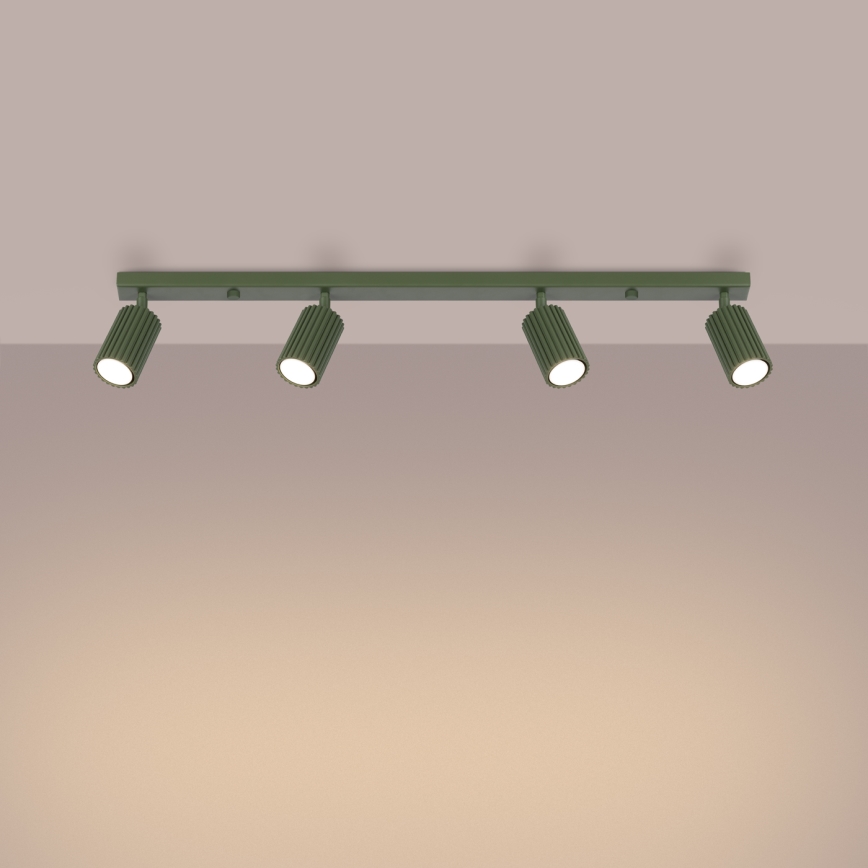 Strahler KARBON 4xGU10/10W/230V grün