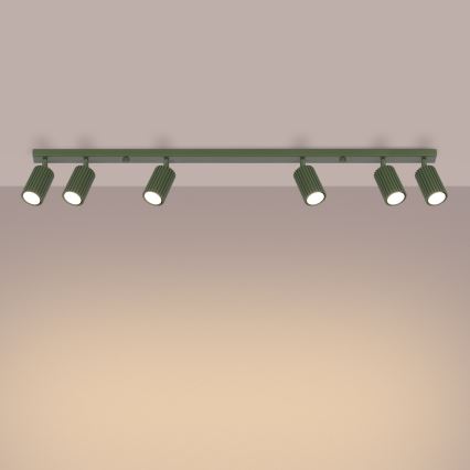 Strahler KARBON 6xGU10/10W/230V grün