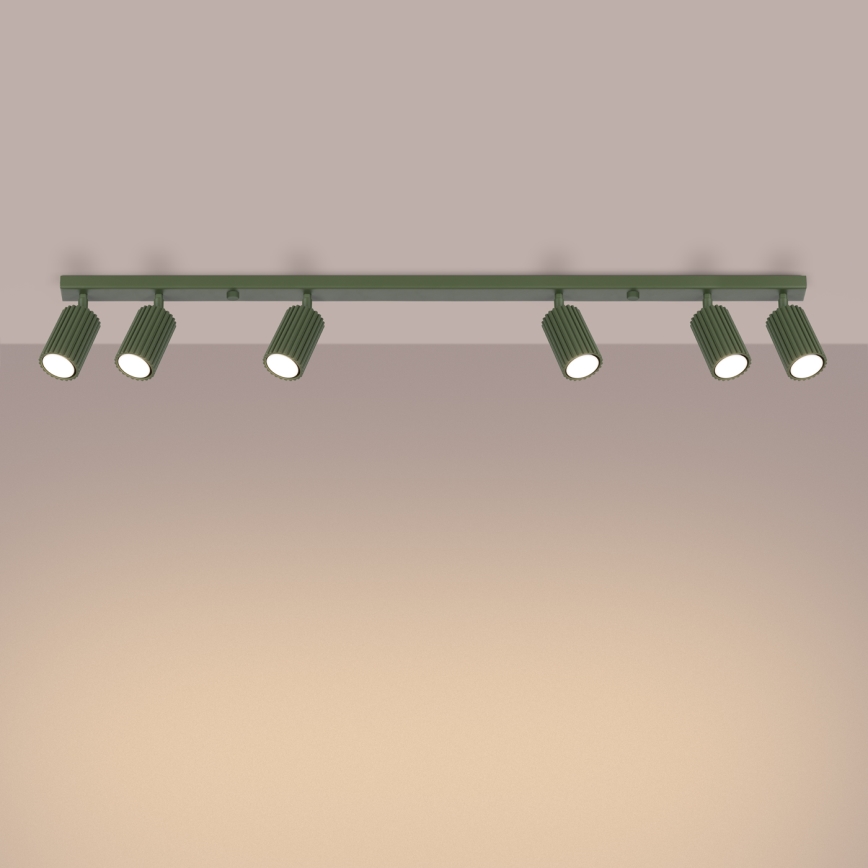 Strahler KARBON 6xGU10/10W/230V grün