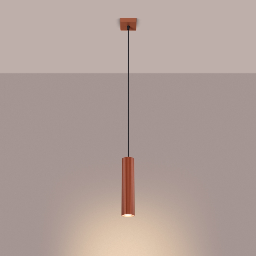 Hängeleuchte KARBON 1xGU10/10W/230V rot