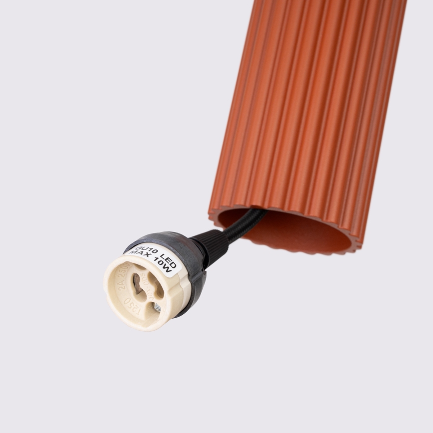 Hängeleuchte KARBON 3xGU10/10W/230V rot