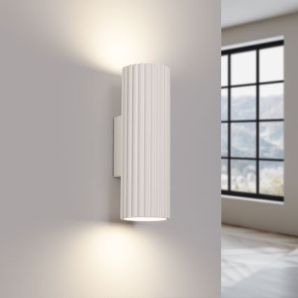 Wandleuchte KARBON 2xGU10/10W/230V cremefarben