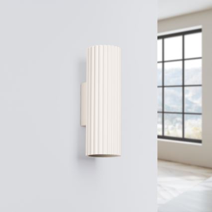 Wandleuchte KARBON 2xGU10/10W/230V cremefarben