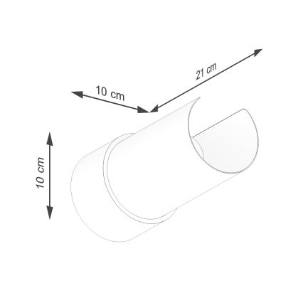 Wandleuchte FLASH 1xE27/15W/230V weiß