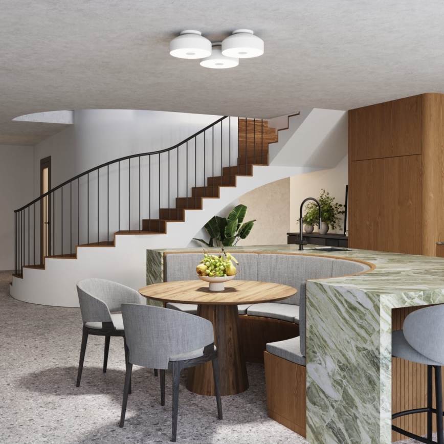 Deckenleuchte OMIQ 4xE27/15W/230V Ø 30 cm weiß