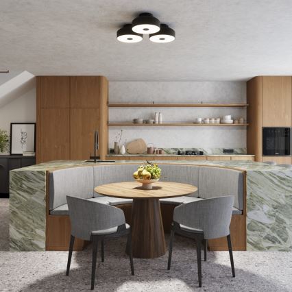 Deckenleuchte OMIQ 4x E27/15W/230V Ø 30 cm, schwarz