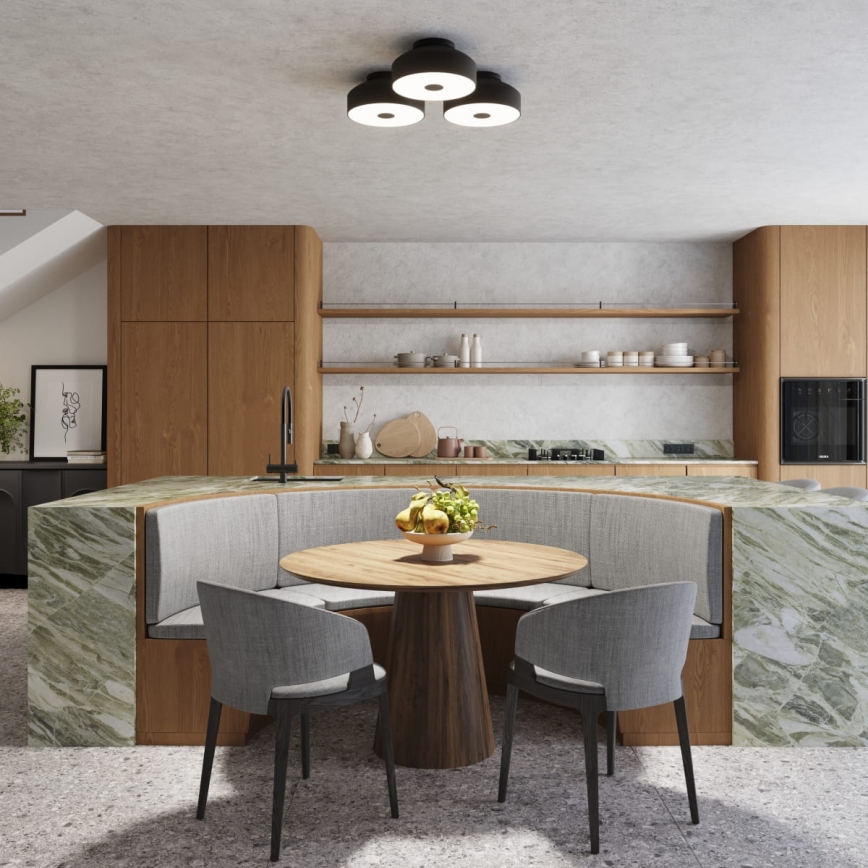 Deckenleuchte OMIQ 4x E27/15W/230V Ø 30 cm, schwarz