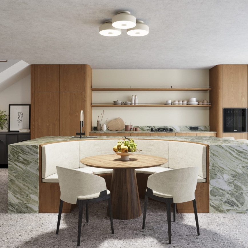 Deckenleuchte OMIQ 4xE27/15W/230V, Ø 30 cm, cremefarben