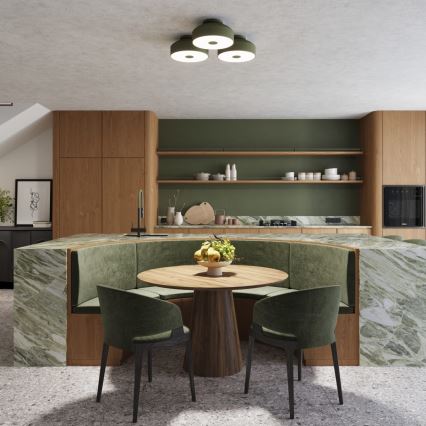 Deckenleuchte OMIQ 4xE27/15W/230V pr. 30 cm grün