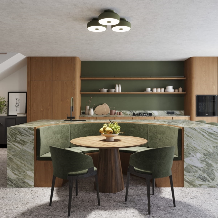 Deckenleuchte OMIQ 4xE27/15W/230V pr. 30 cm grün