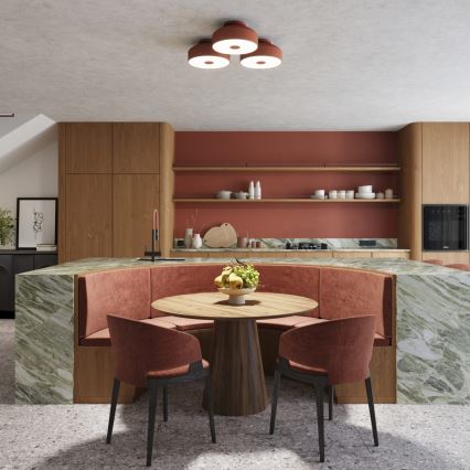 Deckenleuchte OMIQ 4xE27/15W/230V Ø 30 cm rot