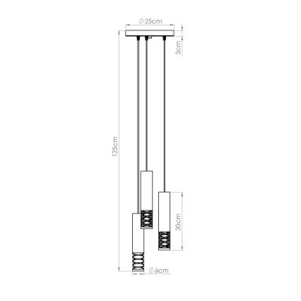 Hängeleuchte LAMI 3xGU10/10W/230V weiß