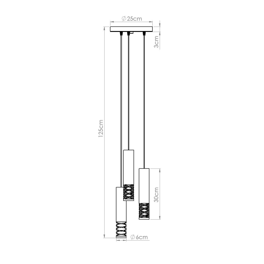 Hängeleuchte LAMI 3xGU10/10W/230V weiß