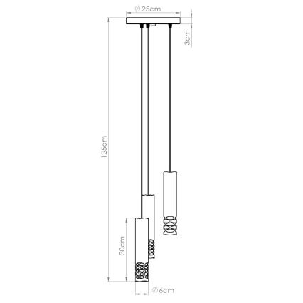 Hängeleuchte LIRO 3xGU10/10W/230V weiß