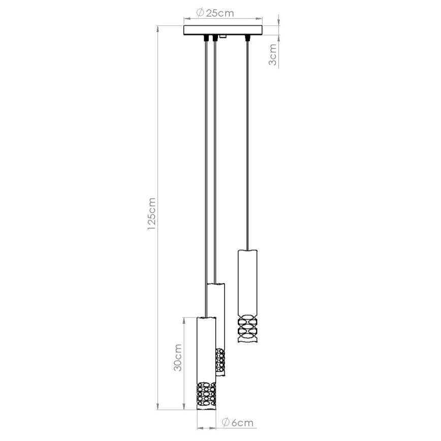 Hängeleuchte LIRO 3xGU10/10W/230V weiß