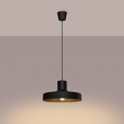 Hängeleuchte BILO 1xE27/15W/230V d 35 cm schwarz