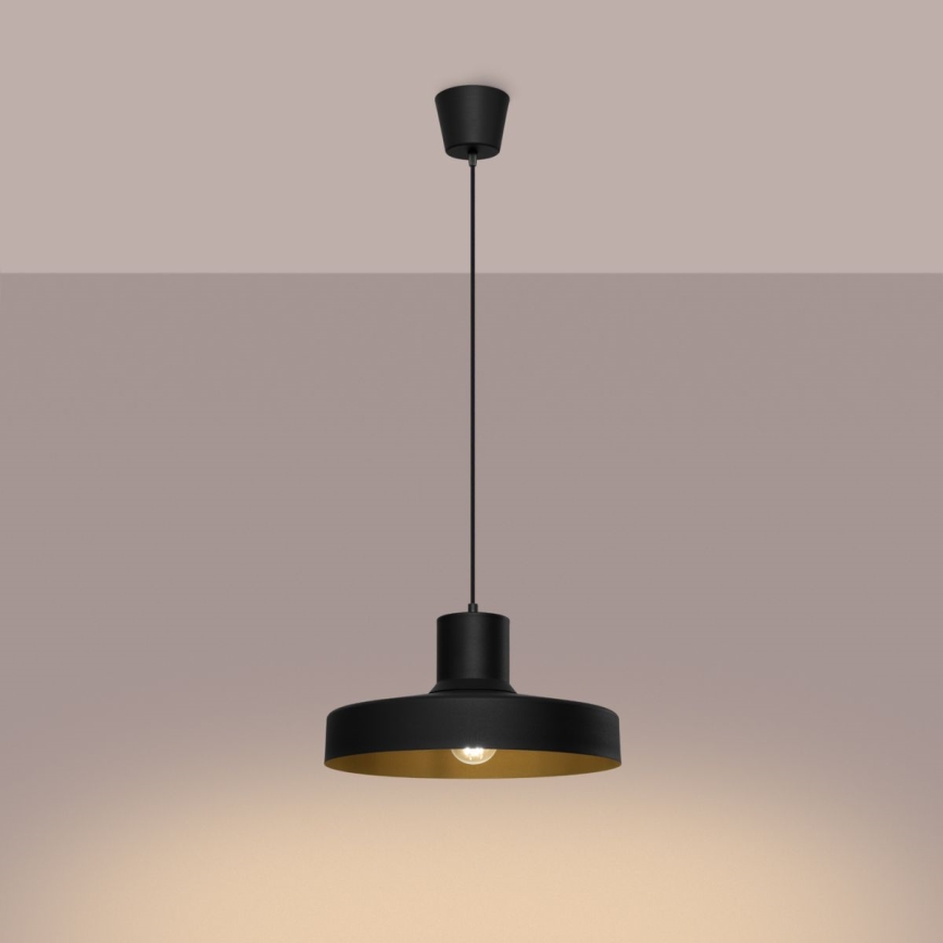 Hängeleuchte BILO 1xE27/15W/230V d 35 cm schwarz
