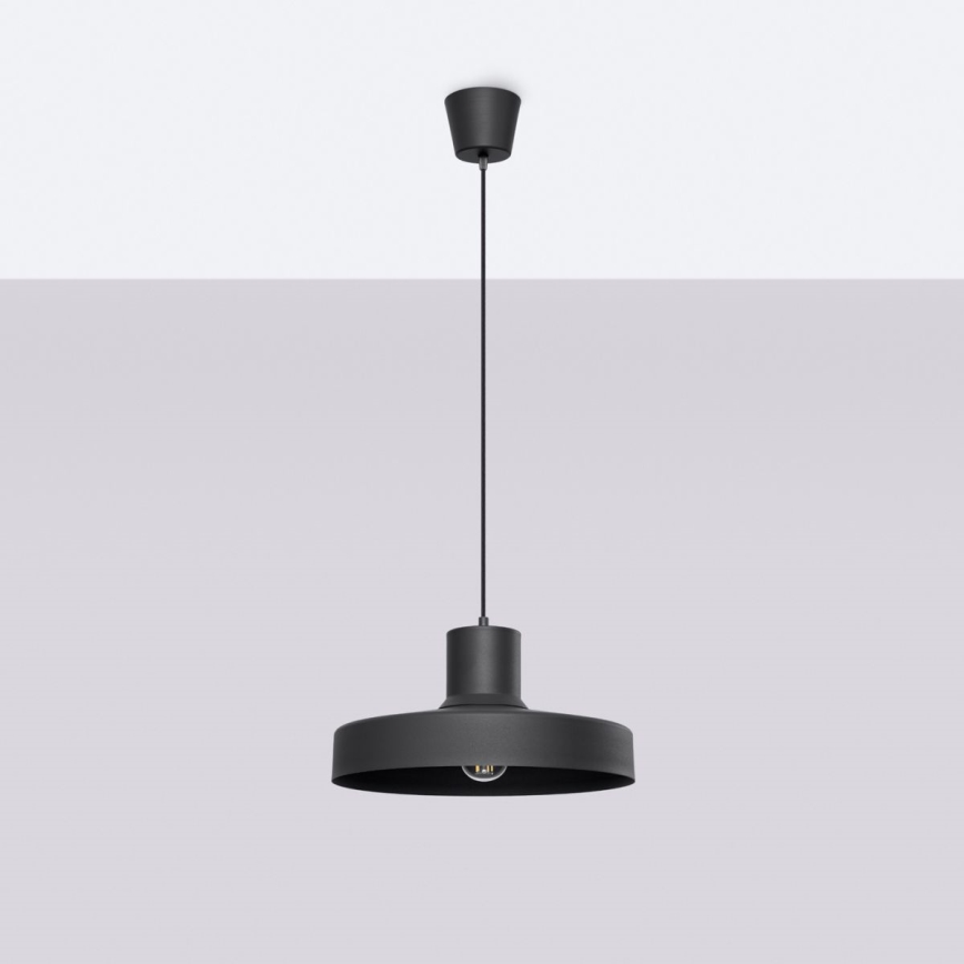 Hängeleuchte BILO 1xE27/15W/230V d 35 cm schwarz