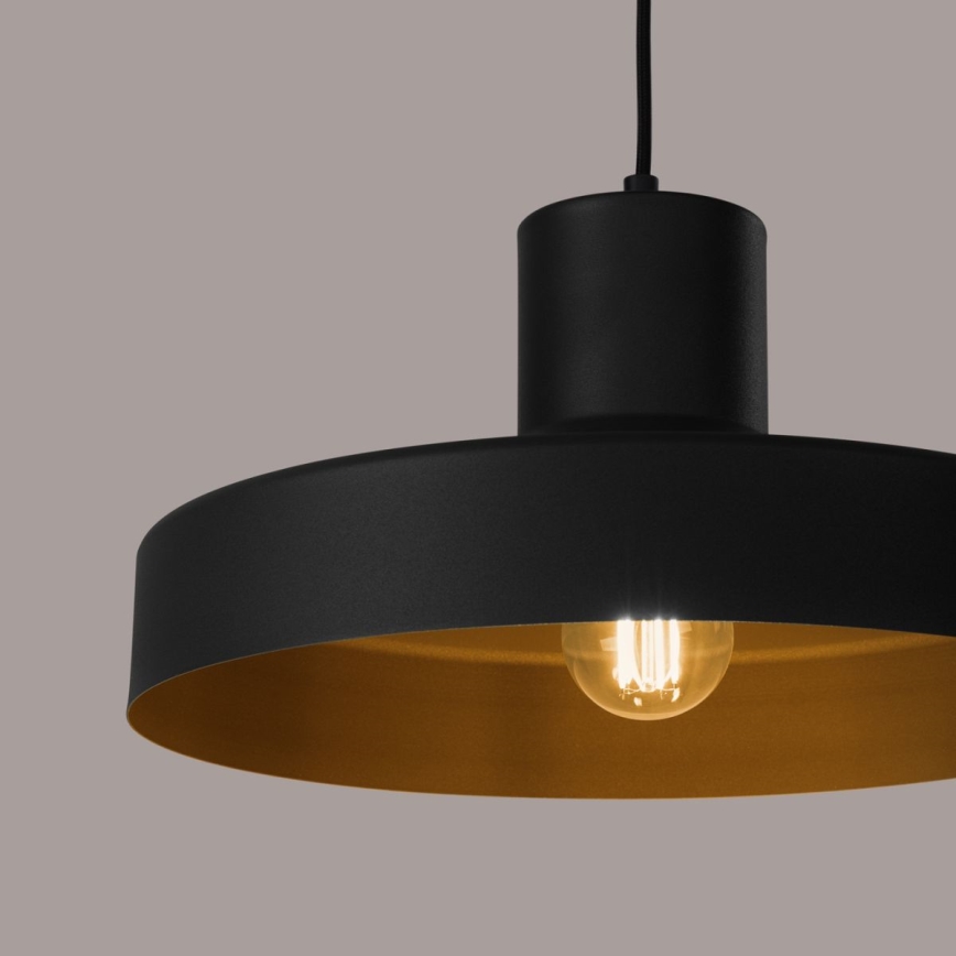 Hängeleuchte BILO 1xE27/15W/230V d 35 cm schwarz