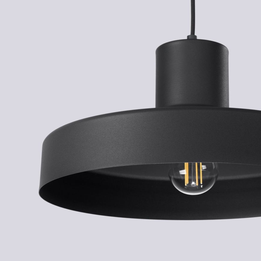Hängeleuchte BILO 1xE27/15W/230V d 35 cm schwarz