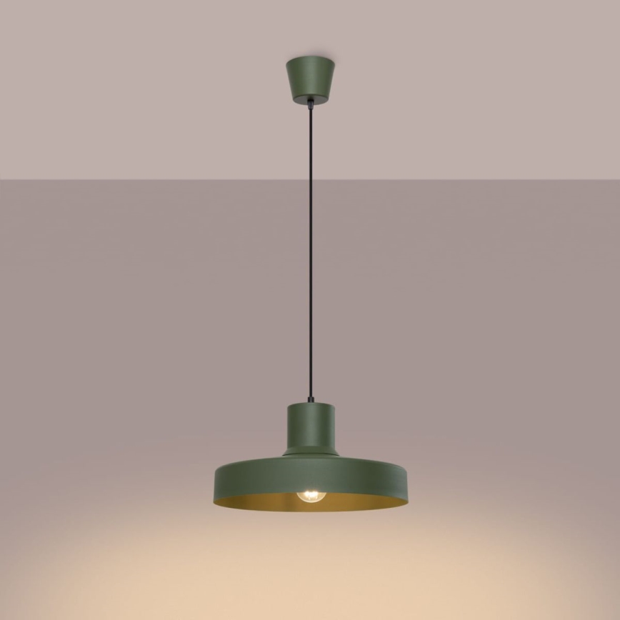 Hängeleuchte BILO 1xE27/15W/230V d 35 cm grün
