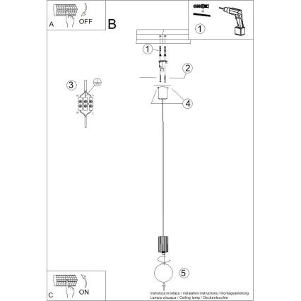 Hängeleuchte HALO 1xG9/8W/230V d 12 cm weiß