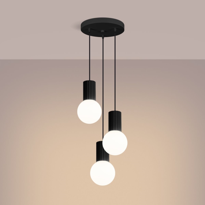 Hängeleuchte HALO 3xG9/8W/230V d 25 cm schwarz