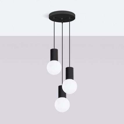 Hängeleuchte HALO 3xG9/8W/230V d 25 cm schwarz
