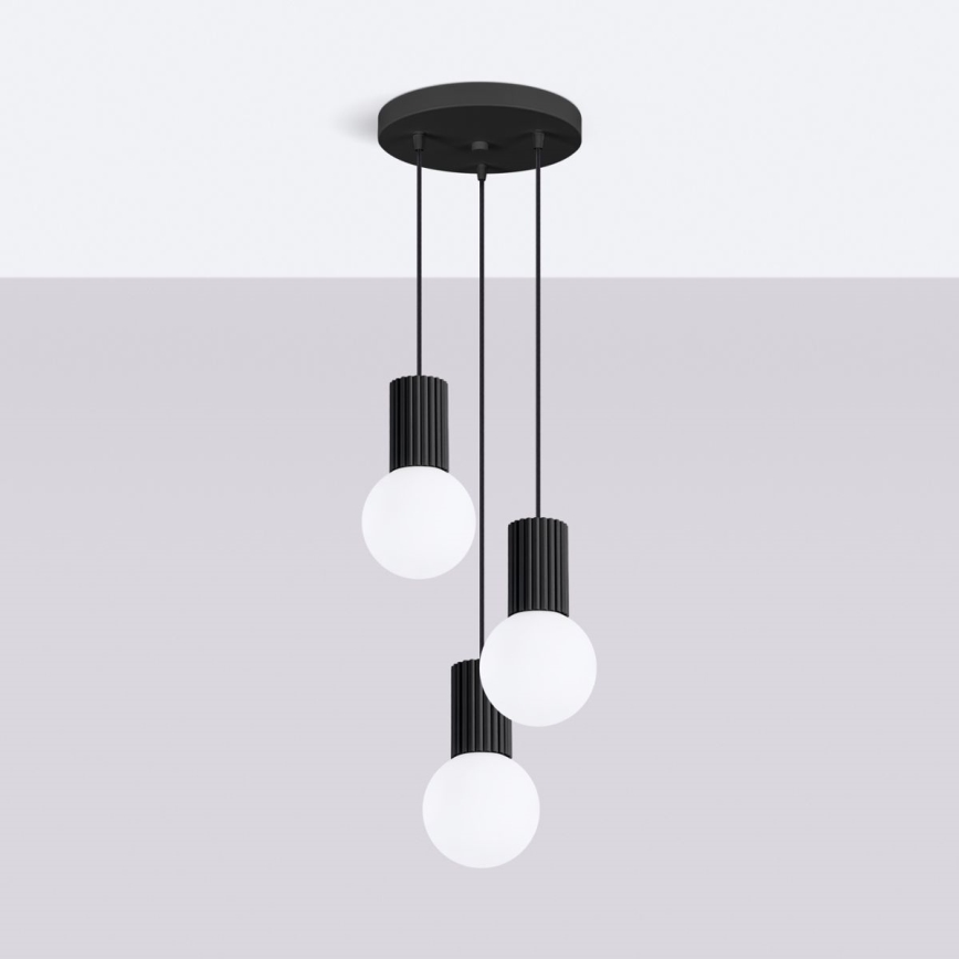 Hängeleuchte HALO 3xG9/8W/230V d 25 cm schwarz