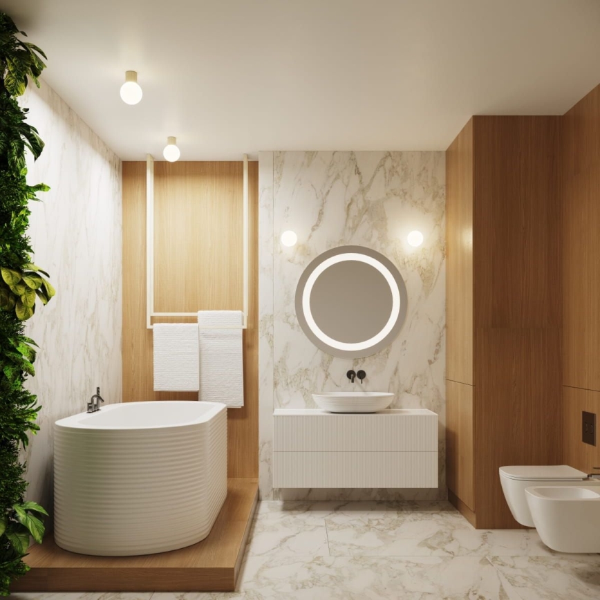 Deckenleuchte für Badezimmer HALO 1xG9/8W/230V d 12 cm IP44 cremefarben
