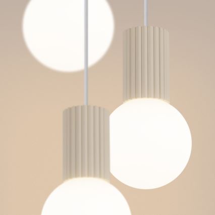Hängeleuchte HALO 3xG9/8W/230V d 25 cm cremefarben