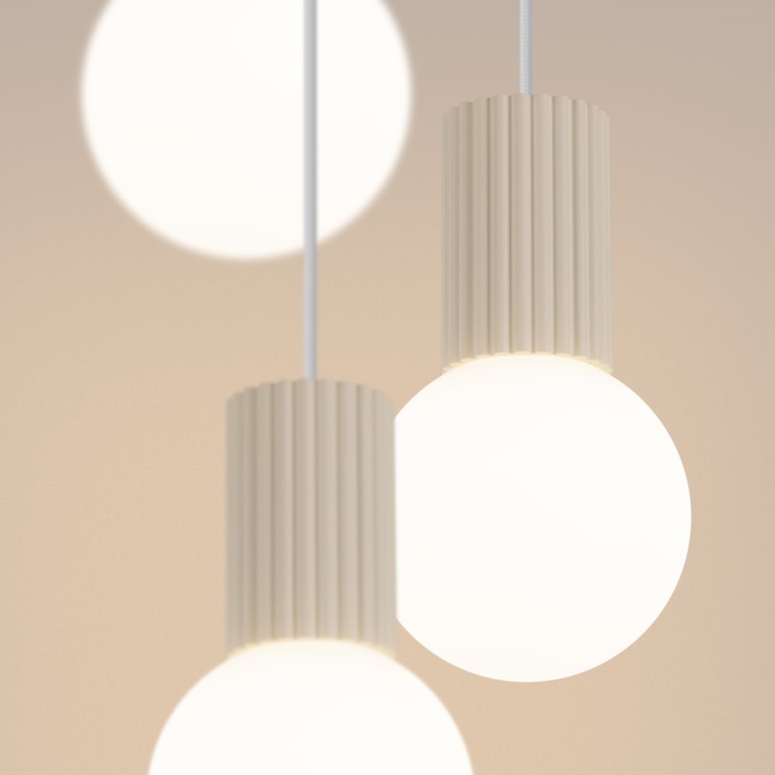 Hängeleuchte HALO 3xG9/8W/230V d 25 cm cremefarben