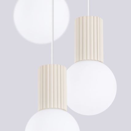Hängeleuchte HALO 3xG9/8W/230V d 25 cm cremefarben