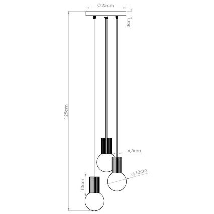 Hängeleuchte HALO 3xG9/8W/230V d 25 cm cremefarben