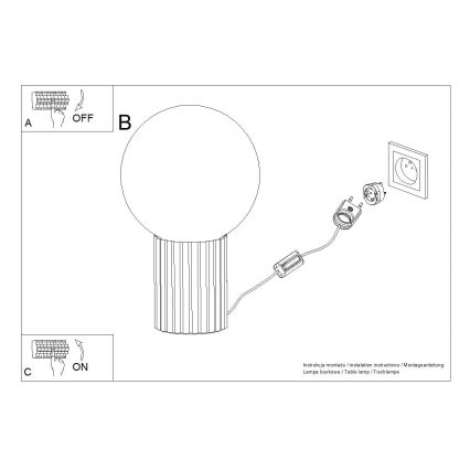Tischleuchte HALO 1xG9/8W/230V d 12 cm cremefarben