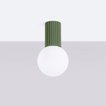 Deckenleuchte für Badezimmer HALO 1xG9/8W/230V d 12 cm IP44 grün