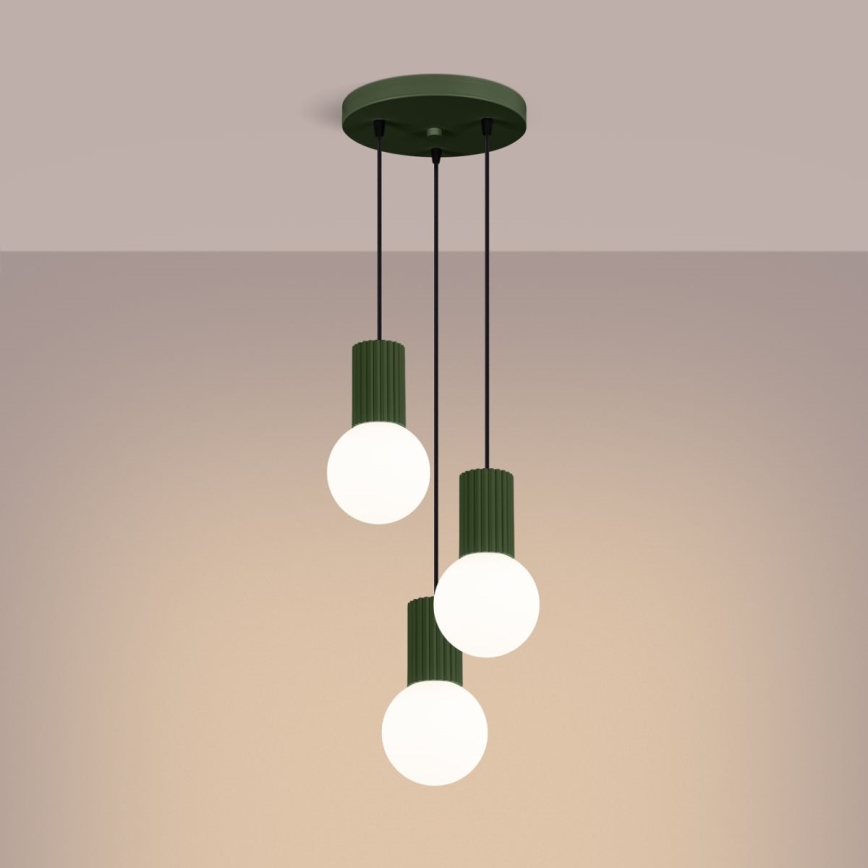 Hängeleuchte HALO 3xG9/8W/230V d 25 cm grün