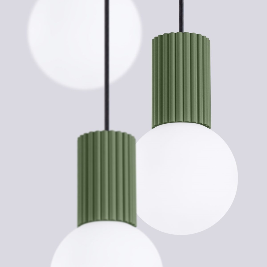 Hängeleuchte HALO 3xG9/8W/230V d 25 cm grün