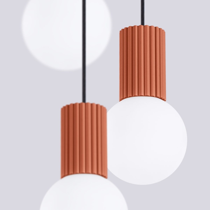 Hängeleuchte HALO 3xG9/8W/230V d 25 cm orange