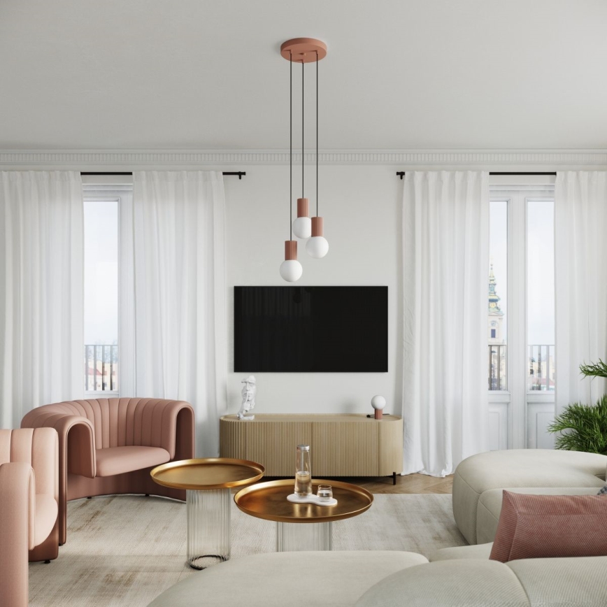Hängeleuchte HALO 3xG9/8W/230V d 25 cm braun