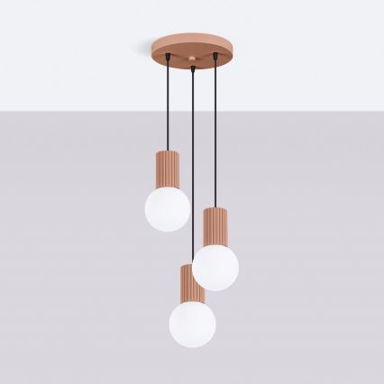 Hängeleuchte HALO 3xG9/8W/230V d 25 cm braun