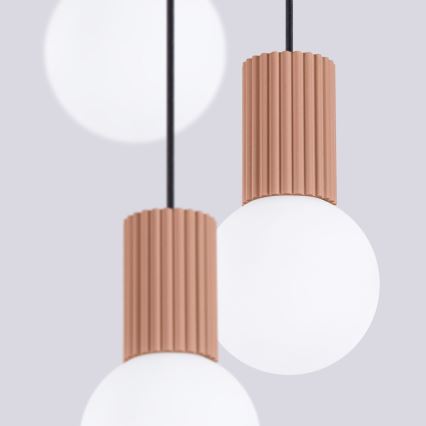 Hängeleuchte HALO 3xG9/8W/230V d 25 cm braun