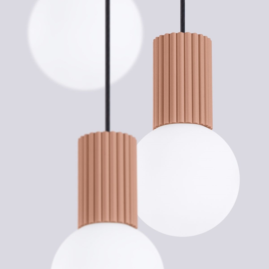 Hängeleuchte HALO 3xG9/8W/230V d 25 cm braun