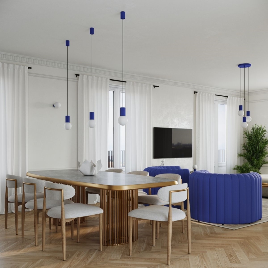 Hängeleuchte HALO 1xG9/8W/230V d 12 cm blau
